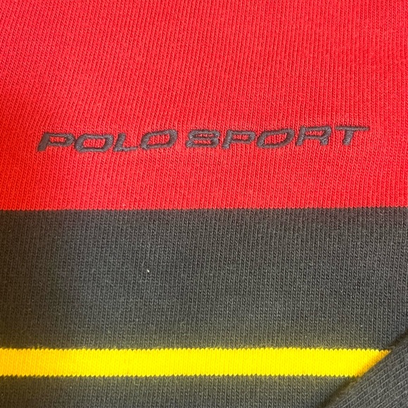 Polo Sport by Ralph Lauren Red and Black Striped‎ Shirt - Picture 4 of 12